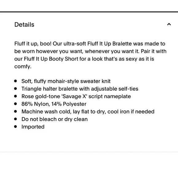 Savage X Fenty  lime green fuzzy comfy brallette Sz M - Picture 5 of 7